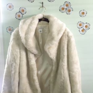 White House Black Market Fur Jacket